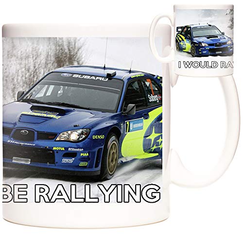Mug cadeau Rally CAR I Would Rather Be Rallying, cadeau de Motorsport, passe au micro-ondes et au lave-vaisselle Cover