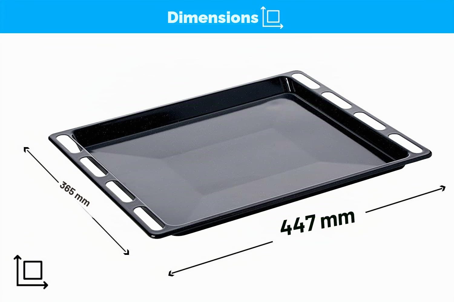 eRicambi® Kit lécarde + grille pour four, compatible avec Ariston Hotpoint Whirlpool, dimensions : 447 x 365 mm (mm) pièces d'origine, modèles compatibles ACMK6121 BS53X CP757GT