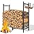 GREENER Firewood Rack Indoor Log Holder Wood Storage For Fireplace, Heavy Duty Metal Firewood Holder with Removable Holders, Up-Loaded to 350lb?Decor Outdoor Log Holder