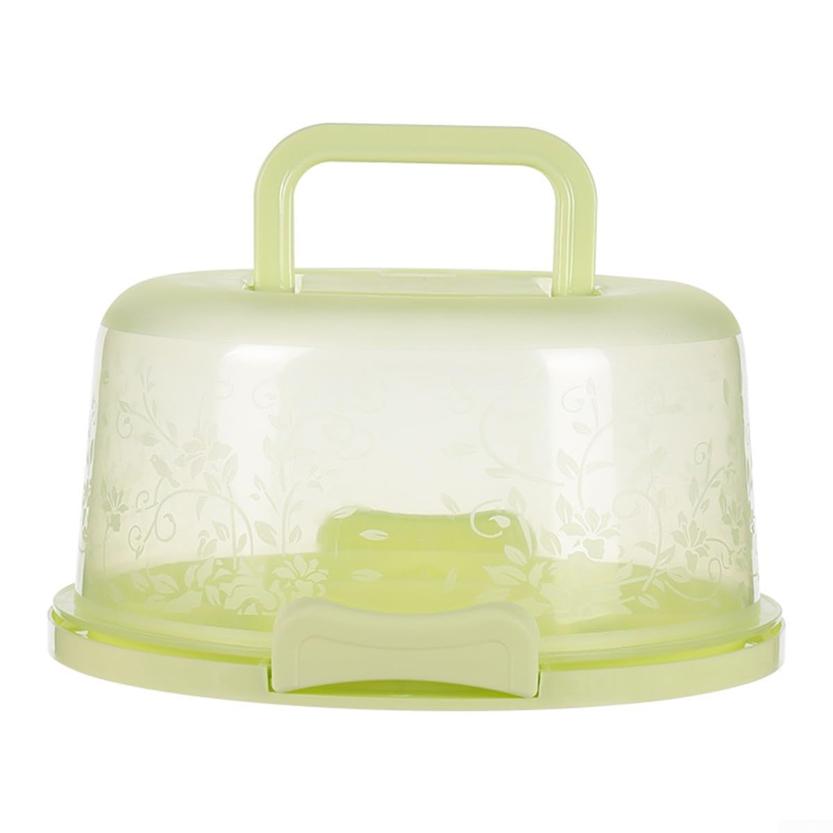 SPORTARC Boîte de rangement ronde pour gâteaux avec couvercle transparent pour fraîcheur et transport facile (vert)