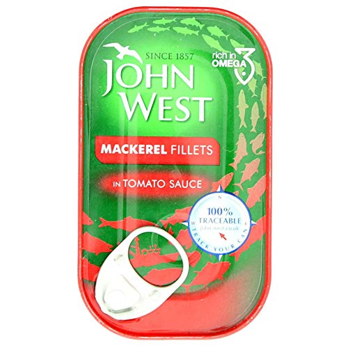 John West Mackerel Fillets in Tomato Sauce (125g) - Pack of 6