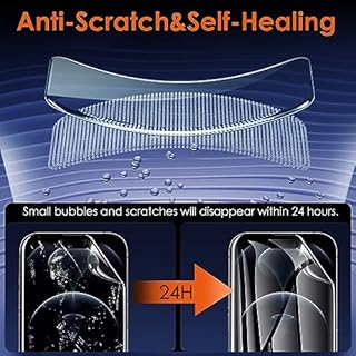 JDHDL Screen Protector [3 Pack Soft Hydrogel Film for iPhone 15 Pro/15, Upgraded Non-breakable Flexible TPU]