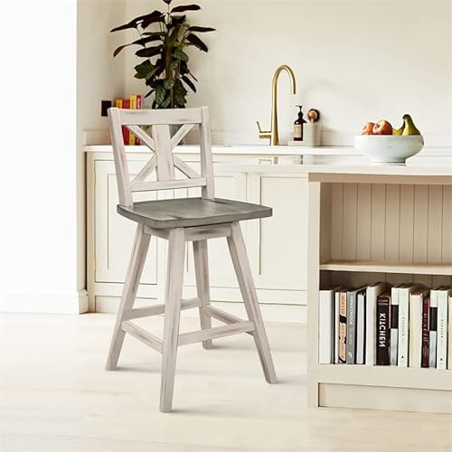 Homelegance Amsonia Counter Height Swivel Barstool (Set Of 2), White #TOP1