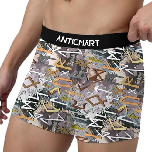 Image of Men's Extra Thin Elastic Ice Silk Underwear - Long, Comfortable, Breathable Boxer Brief Trunks (Pack of 3)