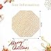 Homcomoda Placemats for Dining Table Set of 6 Place Mats Octagonal Non Slip for Dinner Table (Gold)