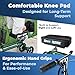 KneeRover Steerable Knee Scooter Knee Walker for Adults for Foot Surgery, Broken Ankle, Foot Injuries - Foldable Knee Rover Scooter for Broken Foot Injured Leg Crutch Alternative with Basket Green