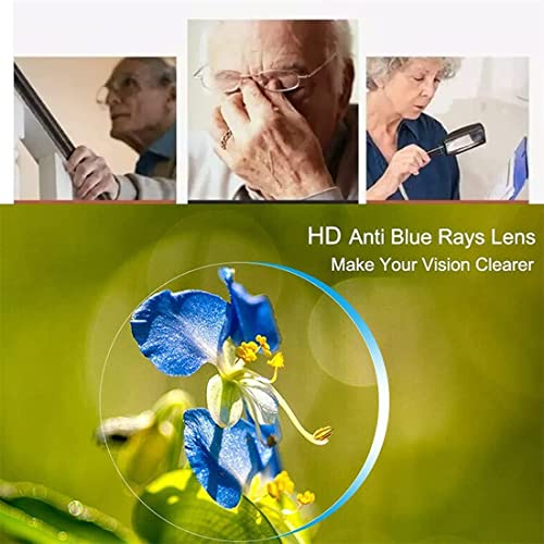 Osevio Color Glint Sapphire High Hardness Anti-Blue Progressive Far And Near Dual-Use Reading Glasses (White, 3, Multiplier_X) #TOP4