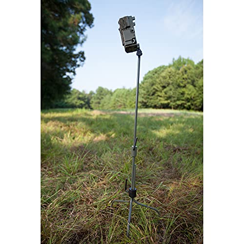 Moultrie Universal Camera Stake | 360 Degree Rotation | Adjustable Tilt | Fits Mou 2013 Or Later Cameras, Silver, One Size #TOP6