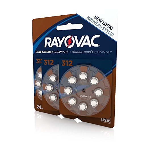 Rayovac Size 312 Hearing Aid Batteries, 24-Pack, L312Za-24Zmb #TOP4