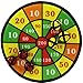 Matty's Toy Stop Deluxe 12" Fabric Safety Dart Board Set with 6 Hook & Loop Balls (3 Red & 3 Yellow)