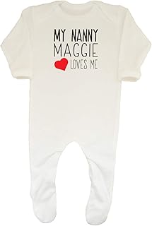 Shopagift Baby,Clothing,Baby Boys 0-24m,Sleepwear & Robes,Sleepsuits Shopagift Baby Personalised Any Name My Nanny Loves Me Sleepsuit Romper