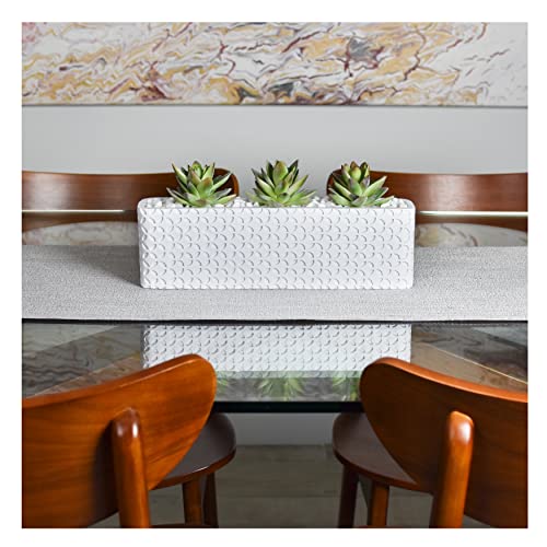 Seeko Centerpiece Table Decorations - Coffee Table Décor & Dining Room Décor - Potted Faux Succulents For Kitchen Island Décor - Fake Plants For Patio Décor (Green) #TOP20