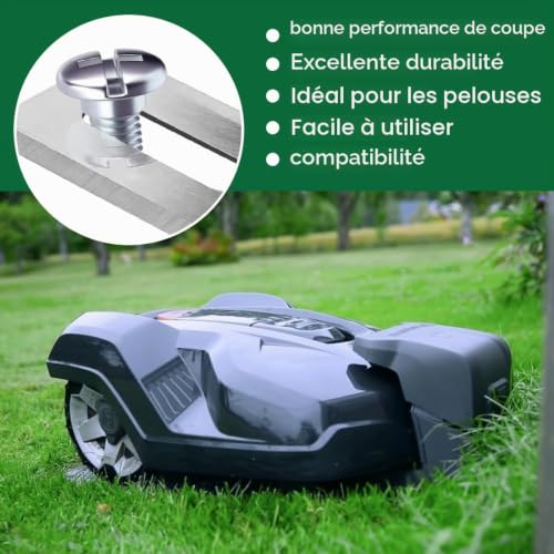 YHIJSR 30 Pièces Lame Robot de Pelouse Lames de Tondeuse pour HusavarnaLame Robot Tondeuse – vue 6