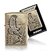 Zippo 20854 Where Eagles Dare Brushed Brass Pocket Lighter, Brushed Brass Where Eagles Dare