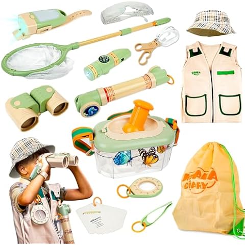 SMILESSKIDDO Kids Explorer Kit, 27 Pcs Outdoor Explorer Kit & Bug Catching Kits - Kid Nature Kits Outdoor Camping Adventure Toys for Kids 3+ Years Old Cover