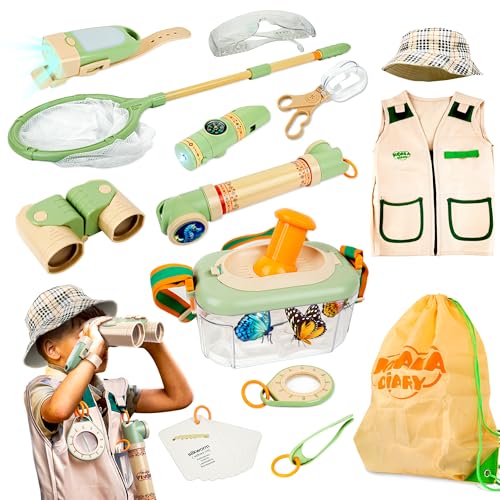 SMILESSKIDDO Bug Catcher for Kids, 27 Pcs Kids Explorer Kit & Bug Catching Kits - Kid Nature Kits Outdoor Camping Adventure Toys for Kids 3+ Years Old by SMILESSKIDDO - Used condition - US$33.84