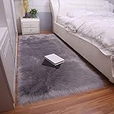 ▲Material:Material: Oberseite -> 100% Polyester, Longhair Fell Optik, Unterseite -> 100% Polyester, Schaffellimitat. Hervorragend auch als Teppich oder Sofa-Überwurf