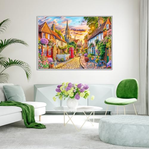 Puzzle 1000 Teile für Erwachsene, klassisches Lernspiel-Charmante und schöne Stadt-Wunderschönes Dekoration Puzzle Geschenke – Ansicht 4