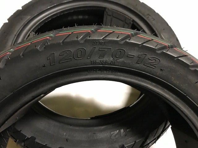 A-Line Reifen Set Allwetter 120/70-12 1 x Vorne 1 x Hinten (M+S) 51J kompatibel mit Piaggio Fly Kymco