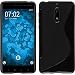 Produktbild PhoneNatic Case kompatibel mit Nokia 6 - schwarz Silikon Hülle S-Style + 2 Schutzfolien