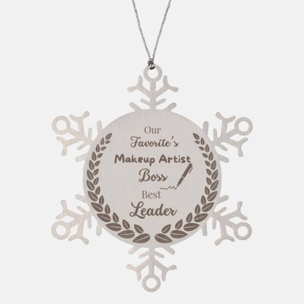 Makeup Artist Gift, Our Favorite's Makeup Artist Boss Best Leader, Gift for Boss Coworker Farewell Boss Day, Ornament Christmas for Friend, Boss Appreciation Gift Favorite's Makeup Artist