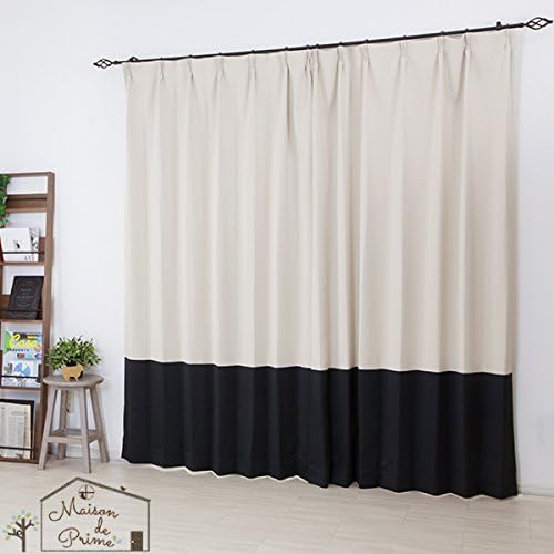 Amazon ツートンカーテン メゾンドプライム Jq 仕様 C メインカラー サンド サブカラー イエロー 幅100cm 丈225cm 2枚組 カーテン オンライン通販