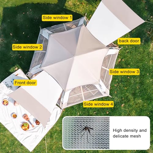 Carpa para camping 3-6 personas tipo domo automática impermeable miniatura 6
