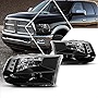 2Pcs Direct Replacement Headlight Assembly Compatible with Dodge Ram 09-18,Headlamps with Black Housing Clear Corner