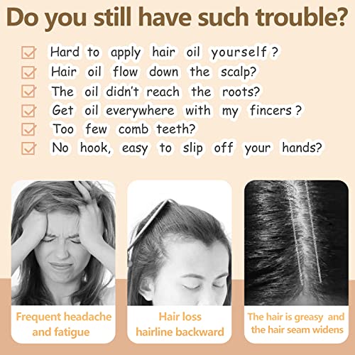 Sumei Angel Scalp Oil Applicator，Electric Scalp Applicator Comb Scalp Massage Hair Growth Portable And Waterproof Handheld Vibrating Massager Comb，For Head Stress Relax Daily Hair Care #TOP2