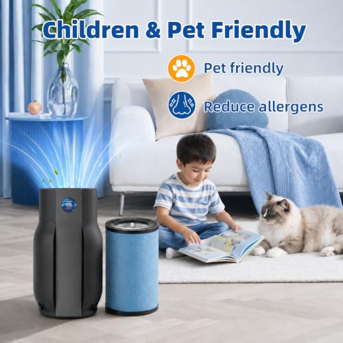 Image of HP362 Replacement Filter for Shark BreatheClear Max HP362 Air Purifier | HP362BK,3-in-1 True HEPA High-Efficiency Activated Carbon Filter for Home Large Room