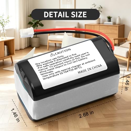 Image of RVBAT85004 RVBAT85005 Battery Replacement for Shark Matrix Robot UR2360EEUS | UR2360 UR2360S RV2610 AV2511AE RV2610WFUS RV2610BTUS RV2620WFUS UR250BEXUS RV9155WXUS RV2400WS RV240BLXUS RV2402WD RV2402WXUS