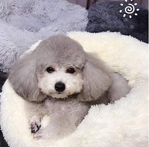 Cuccia per cani in peluche a ciambella con