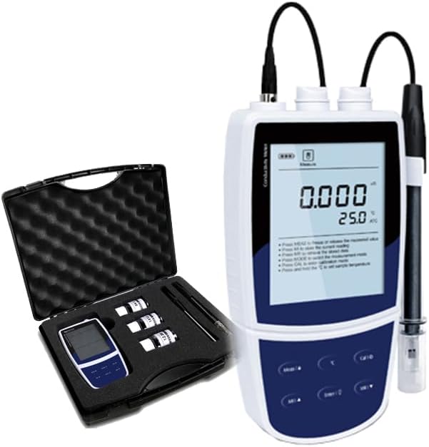 Conductivity Meters Conductivity Testers Detector for Measuring The Conductivity of The Sample with Range 10.00 µS/cm to 20.00 mS/cm Accuracy 0.5% F.S Backlight Display