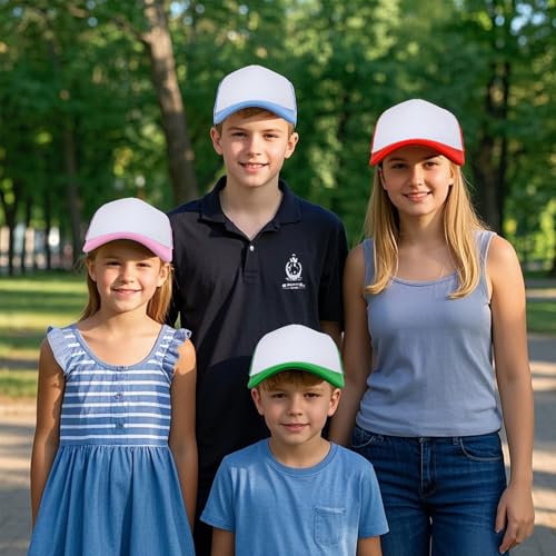 Image of 6 Pack Trucker Hat Bulk Mesh Cap for Women Men Adjustable Blank Hats for DIY Sports Outdoor