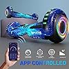 SIMATE Hoverboard, Bluetooth All Terrain Hover Boards with LED Lights and APP Control, Gifts for Kids Adults Girls Boys, for All Ages #4