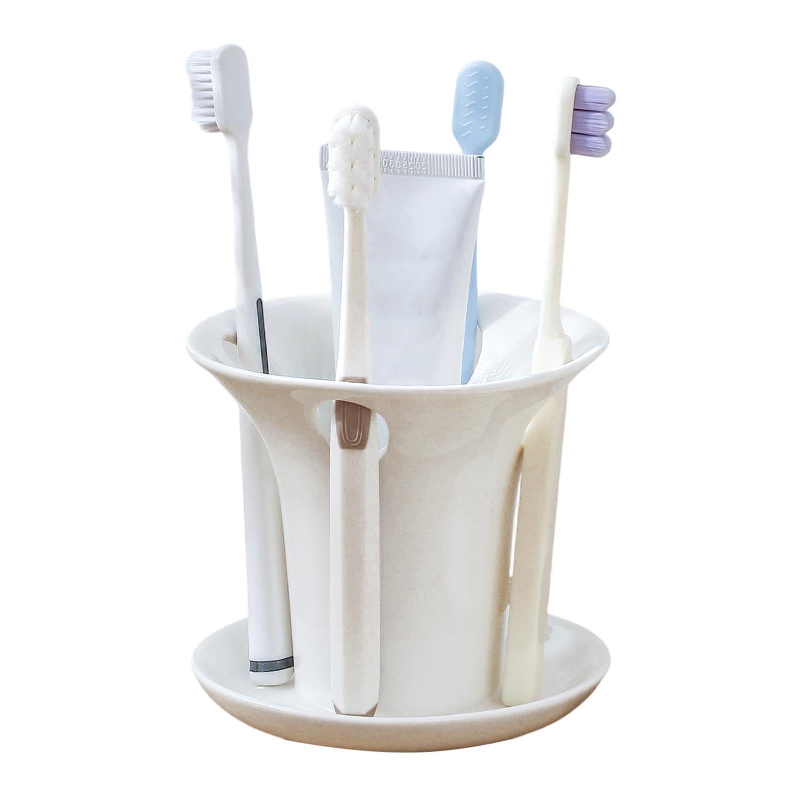 Support brosse à dents en céramique haut de gamme organisateur de comptoir stable