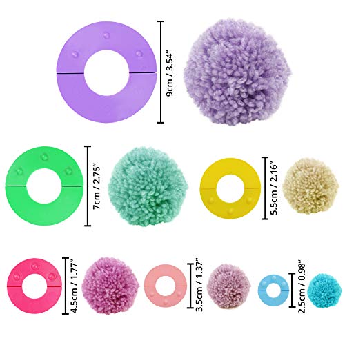 Curtzy Kit per Pom Pom Maker Plastica (6pz)- 6