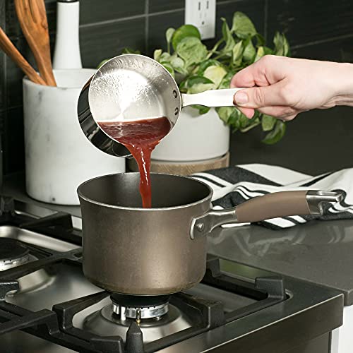 Rsvp International Endurance Stainless Steel Measuring Pan Scoop, 2 Cups | Dry Or Liquid | Baking Or Cooking | Perfect For Feeding Pets, Cat Dog Food, Bird Seed, Etc. | Dishwasher Safe #TOP4