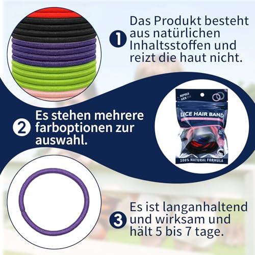 LumenPoles 40 Stück Laus Haargummi, Mehrfarbig Haargummis, Elastisches Anti Läuse Haargummi, Haargummis Damen Sicher Gesund Wirksam, Wirksam hilft Läusen Vorzubeugen Ideal für Schule und Reisen