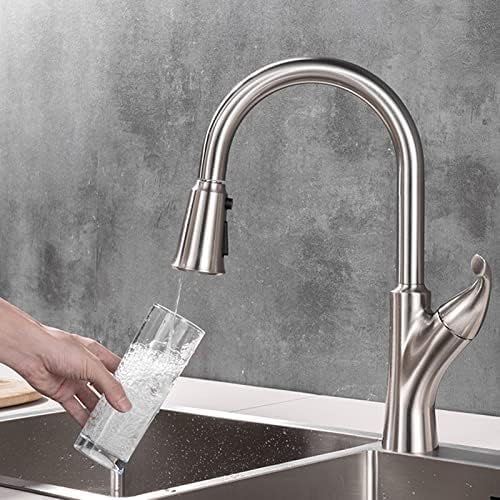 Mitigeur de cuisine en laiton noir monotrou eau chaude froide