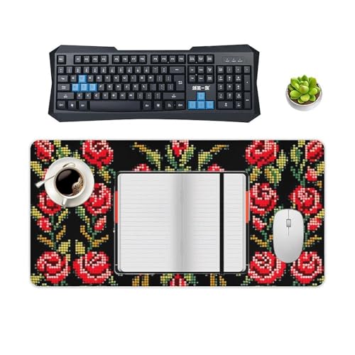 Protector de escritorio estilo bordado ucraniano blanco miniatura 4