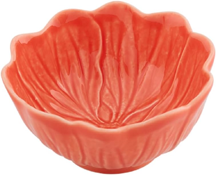 Bordallo Pinheiro Flora Small Bowl Salmon, Set of 4, Pink