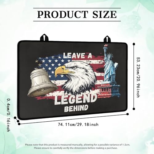 Image of Poceacles 4th of July Stove Cover for Glass Top Stovestop, Induction Electric Stove Cover Protector Oil Resistant Heat Resistant Washer Dryer Top Mat, 29 inch x 21 inch, Eagle Statue of Liberty American Flag