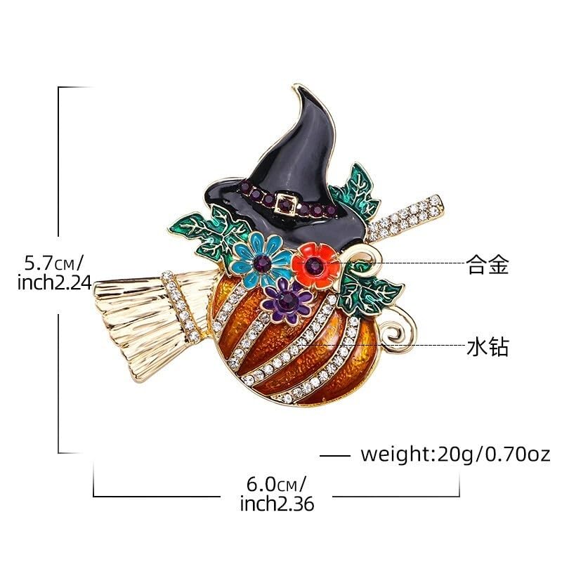 Image of Christmas Brooch Pins Crystal Christmas Tree Snowflake Jingle Bell Reindeer Enamel Brooches Holiday Party Gift for Women