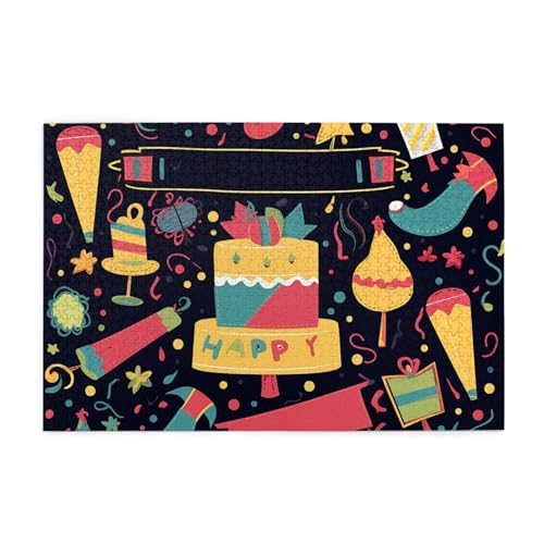 Puzzle personnalisé « Happy Birthday » en bois, le cadeau d'anniversaire idéal
