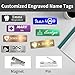 Betenshtresk Custom Engrave Name Tag Badges Personalized Magnetic Name Badges with Logo Customize Metal ID Work Tags with Pin Backing Name Tag for Nurses Uniforms Employees Staff - Silver