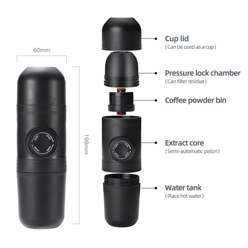 handpresso ポータブルコーヒーメーカー ブラック Amazon.co.jp: ポータブルコーヒーマシン、旅行アウトドアミニハンド