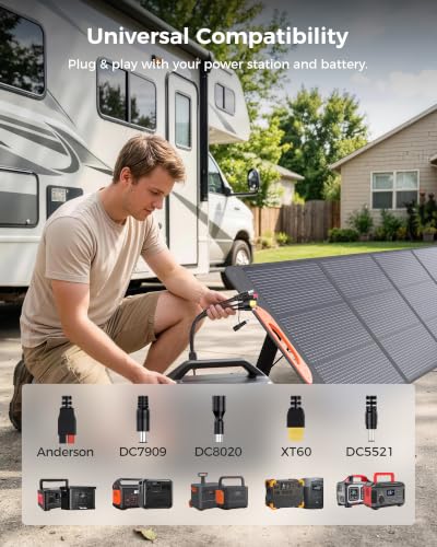 Image of ZOUPW 220W N-Type 16BB Portable Solar Panel for Power Station,Foldable Solar Panel for Jackery 1000 V2 /EcoFlow Delta /Bluetti /Anker Solix,25.6% Efffciency IP67 Waterproof for RV Camping Emergency
