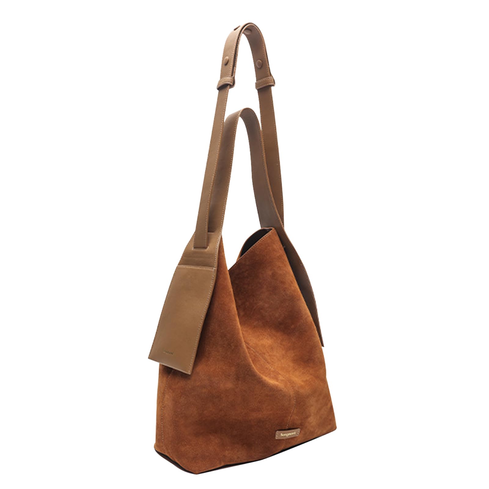 CORIOS Women Suede Handbag Winter Fall Shoulder Bag Large Capacity Tote Bag Vintage Crossbody Bag Soft Top Handle Bag