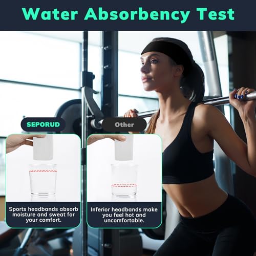 Image of Sweatbands Sports Headband for Men & Women - Terry Cloth Moisture-Wicking Sports Towel Headband for Tennis, Basketball, Running, Gym, and Fitness Working Out
